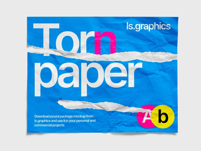 Torn Simple Poster Mockup, US, 12