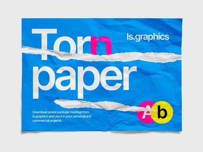 Torn Simple Poster Mockup, EU, 12