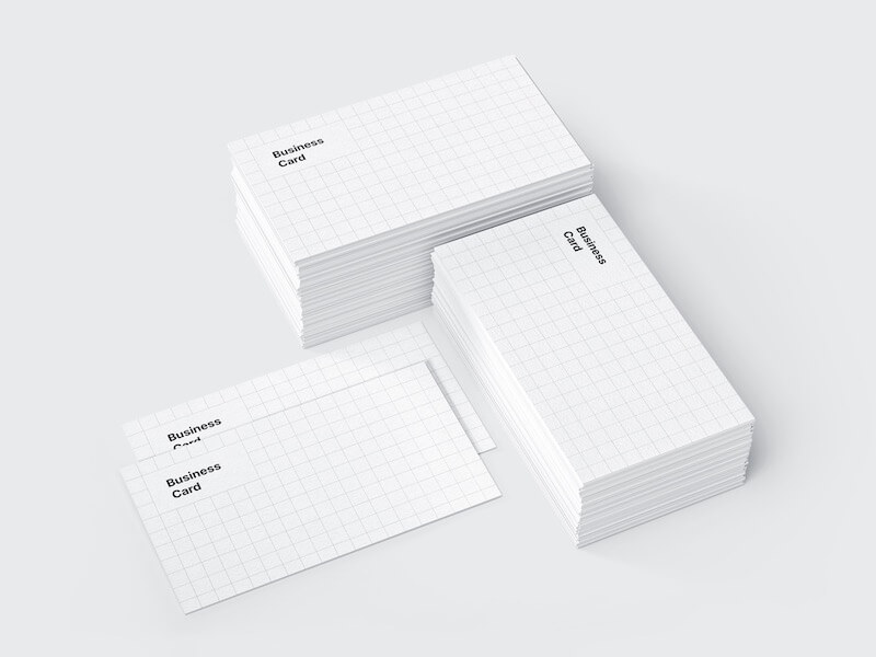 Business Card Mockups, US-Angled, 12