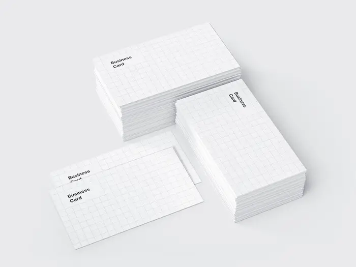 Business Card Mockups, US-Angled, 12
