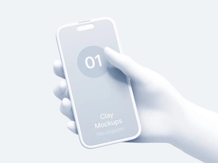 Hands Clay Mockups, 13