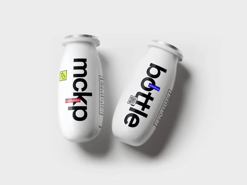 Yogurt Bottle Mockups 6