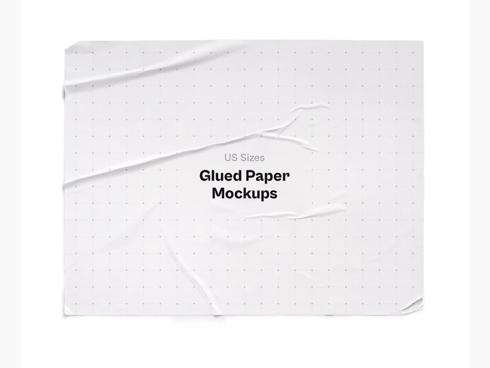 Glued Paper Mockup, US Glossy, 27