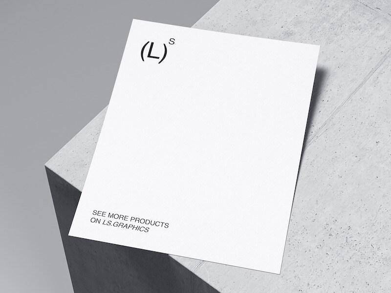 Qubus, Clear and Neat Paper Mockup, US, 06
