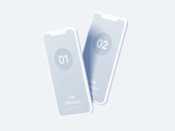 iPhone Clay Mockups, 04