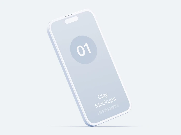 iPhone 14 Pro Clay Mockups, 07