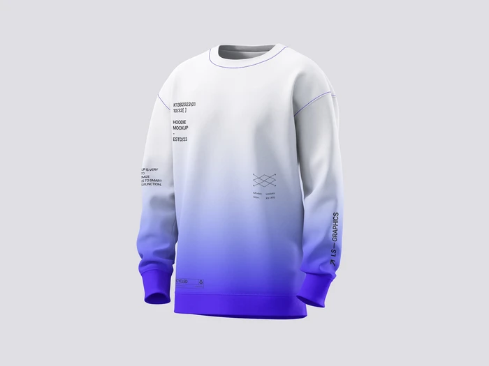 Sweatshirt front view mockup, 02