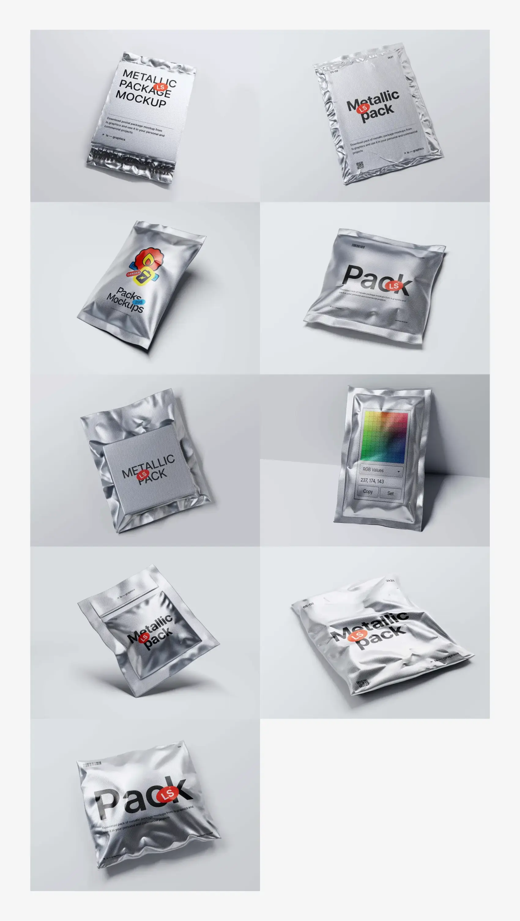 Metallic Packages Mockups 5