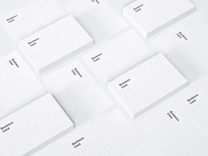 Business Card Mockups, EU-Angled, 16
