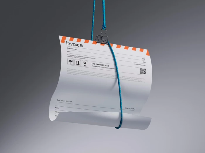 Kaine, Creative Invoice Paper Mockup, US, 10