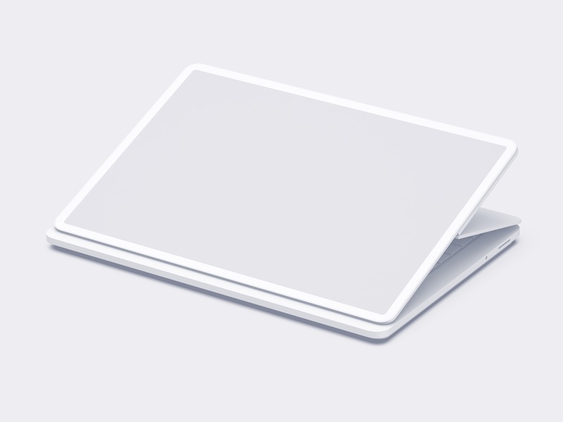 Laptop Studio Clay Mockups: 10