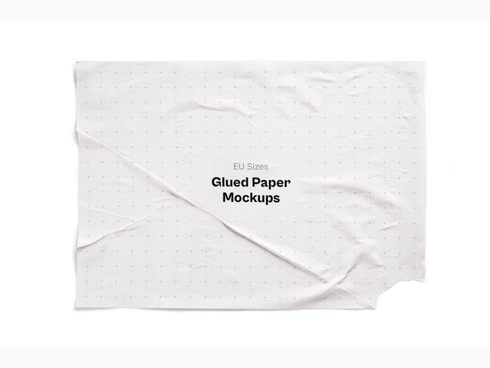 Glued Paper Mockup, EU Textured, 16