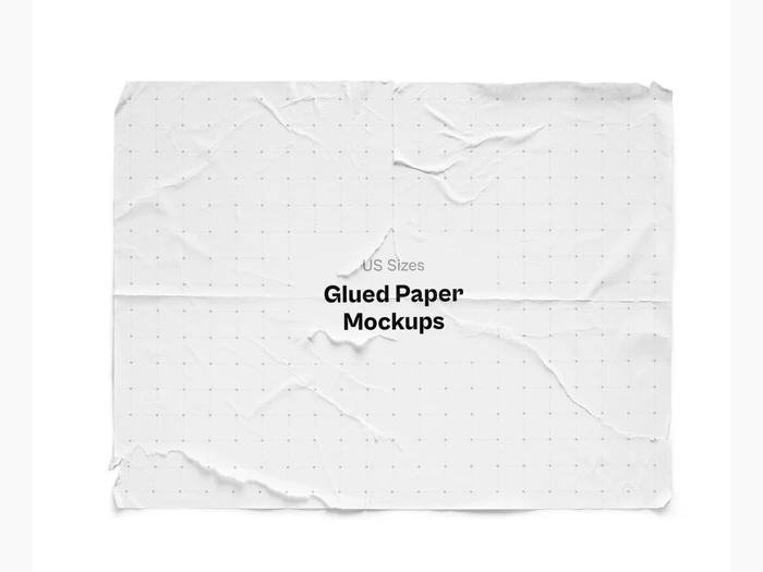 Glued Paper Mockup, US, 10