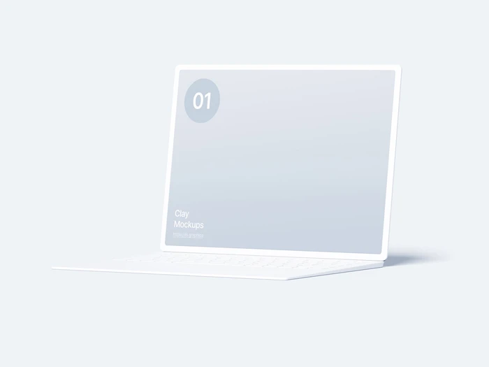 Laptop Clay Mockups, 03