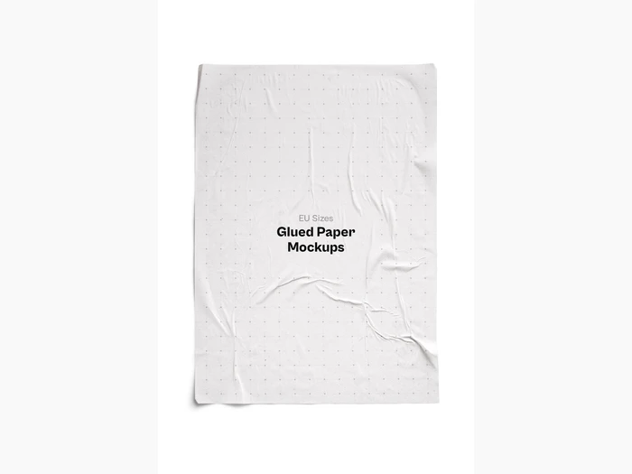 Glued Paper Mockup, EU Textured, 04